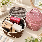 CouldNook Polka Dot Makeup Case - Bow Zipper Pulls