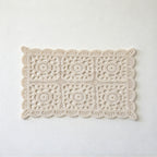 CouldNook Lace Table Mat - Cotton Openwork and Scalloped Floral Patterns