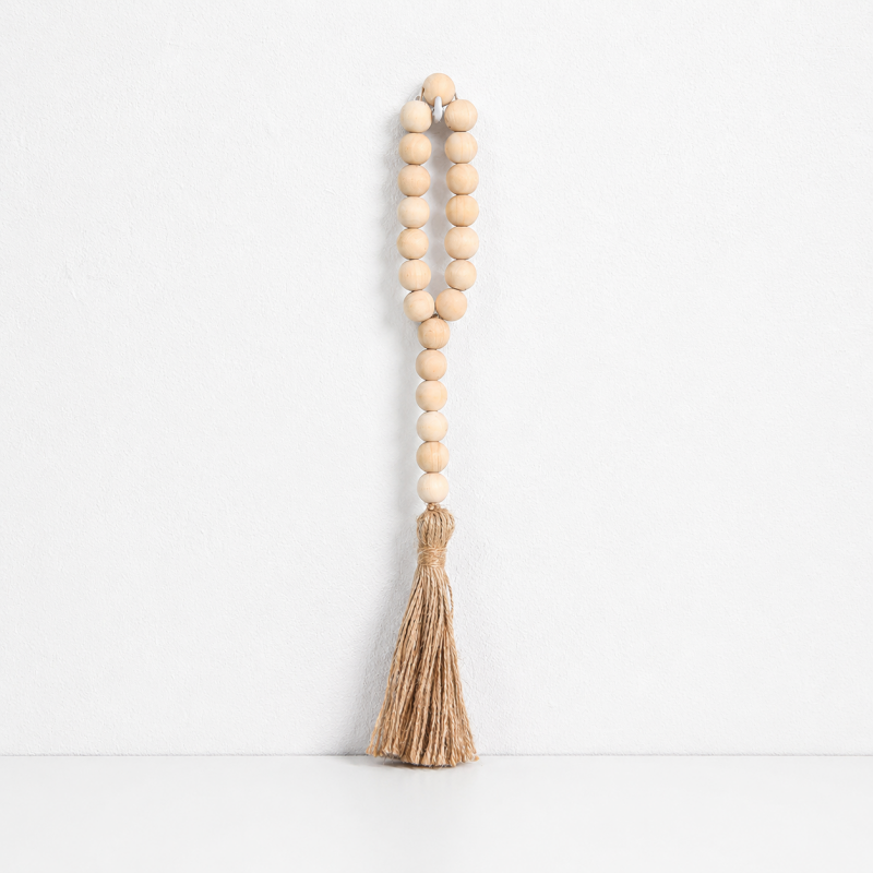 CouldNook Wood Bead Tassel Wall Hanging - Celestial Designs