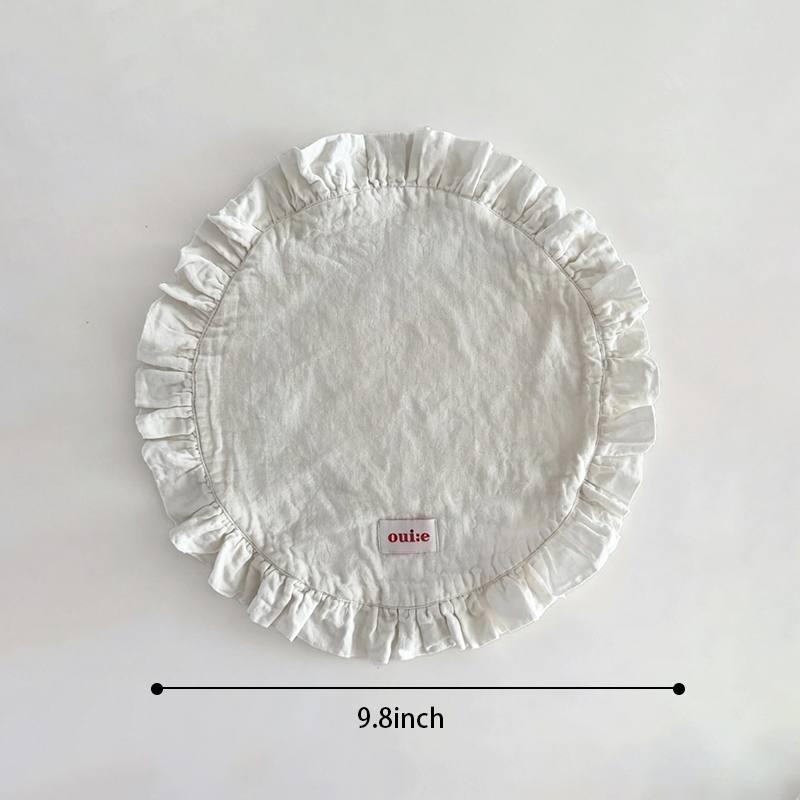 CouldNook Ruffled Table Placemat - Dining Table Accent