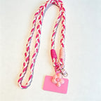 CloudNook Flower Braided Phone Lanyard‑Crossbody Phone Strap