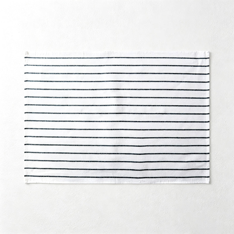 CouldNook Black White Tea Towel - Grid and Stripe Options