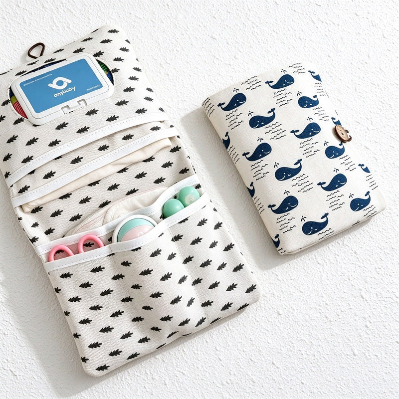 Foldable Cotton Diaper and Wipes Organizer