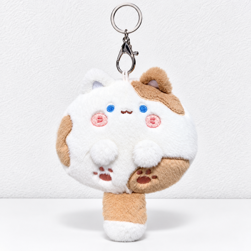 CouldNook Plush Cat Charm - Rounded Body and Dangling Tail Detail