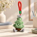 CouldNook Christmas Bag Charm - Plush Tree and Bow-trimmed Wreath Designs
