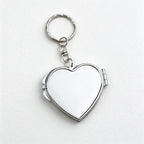 Folding Mirror Keychain in Classic Shapes and Decorative Finishes