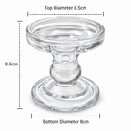 CouldNook Decorative Glass Candle Holder - Sculpted Shapes