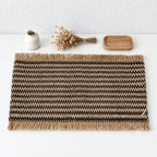 CouldNook Woven Placemat - Rectangular Shape and Fringed Border
