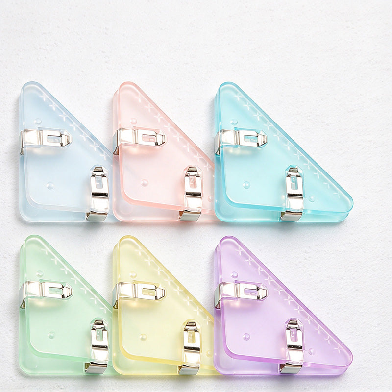 CouldNook Paper Corner Clip - Triangular Shape And Rounded Colored Panels