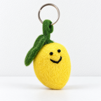 CouldNook Wool Felt Keychain - Smiling Fruit and Vegetable Shapes