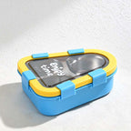 CouldNook Rounded Triangle Lunch Box - Divided Insert and Bright Clip Details