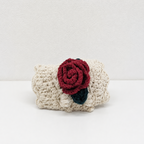 CouldNook Yarn Rose Wrist Warmers - Fingerless Floral Design