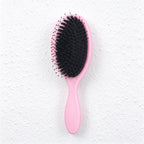 Boar Bristle Cushion Hairbrush with Oval Paddle Head