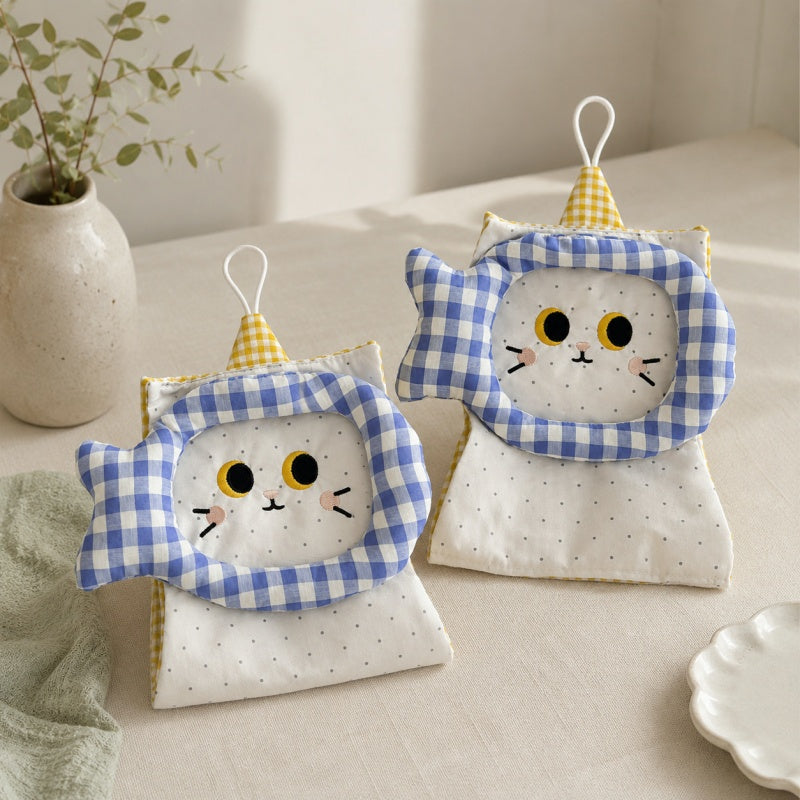 CouldNook Cat Tissue Holder - Fish Motif and Hanging Loop