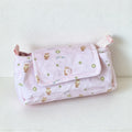 CouldNook Three Section Pencil Pouch - Snap Flap And Zippered Center