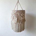 CloudNook Macrame Cotton Rope Lamp Shade‑Boho Hanging Lampshade