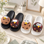 CouldNook Cartoon Eye EVA Slides - Cookie Face Strap