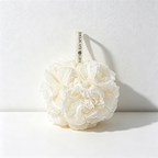 CouldNook Scalloped Mesh Bath Pouf - Soft Flower Layers