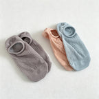 CouldNook Ribbed No-Show Socks-Low Ankle Profile