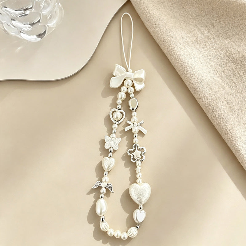 CouldNook Angel Heart Beaded Phone Strap - Phone-Case Connector Hardware
