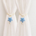 Star Curtain Tieback with Pearl-Like Bead Details