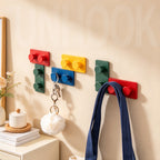 CouldNook Block-Style Adhesive Wall Hook Set - Two Round Pegs