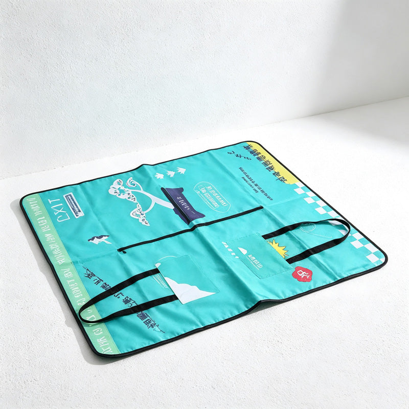 CouldNook Turquoise Picnic Mat - Printed Carrying Design Collection
