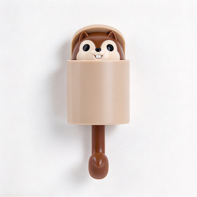 CouldNook Animal Wall Hook - Peeking Character and Curved Hanging Arm