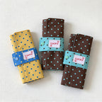 CouldNook Dotted Makeup Brush Wrap - Snap Band And Divided Slots