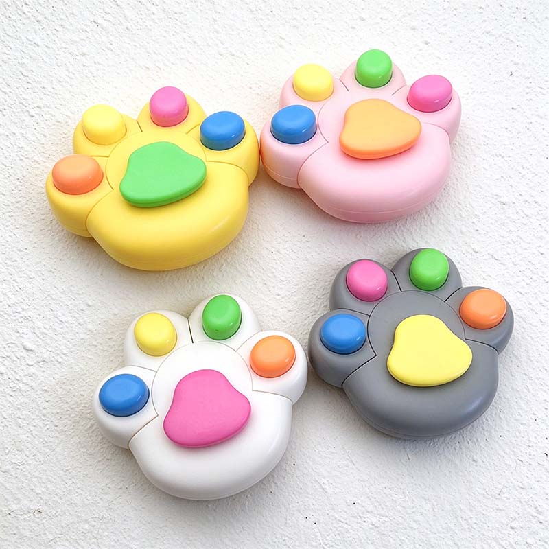 CouldNook Paw Highlighter Set - Removable Color Tips And Rounded Holder