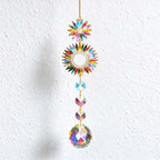 CouldNook Jeweled Motif Suncatcher - Colorful Outline And Faceted Hanging Drop