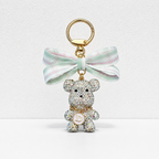 CouldNook Rhinestone Bear Keychain - Ribbon Bow Bag Charm
