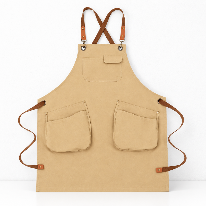 CouldNook Patterned Cooking Apron - Rounded Practical Form Kitchen Wear