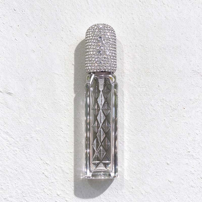 CouldNook Glass Perfume Spray Bottle - Geometric Body And Decorative Cap