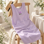 CouldNook Embroidered Cotton Apron - Three Soft Color Options