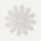 CouldNook Round Embroidered Lace Placemat - Floral Design Size Range