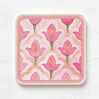 CouldNook Patterned Coaster - Rounded Square and Colorful Illustrated Surface Choices