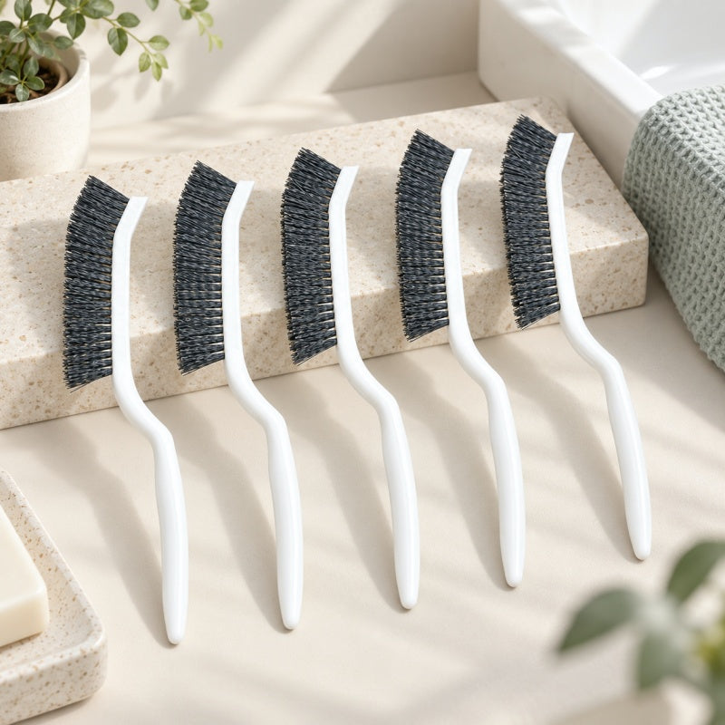 CouldNook Long Handle Crevice Brush - Curved Firm Bristles