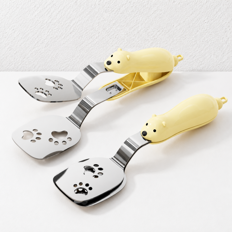 CouldNook Bear Kitchen Tongs - Slotted Turner and Gripping Design
