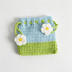CouldNook Yarn Bee Drawstring Coin Purse - Flower Cord Ends