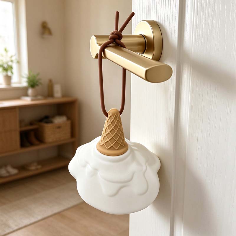 CouldNook Ice Cream Door Stop - Melted Cone Design