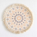 CouldNook Mandala Fringed Table Mat - Round Print