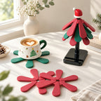 CouldNook Christmas Tree Trivet Set - Round Stand Holiday Display