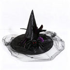 CloudNook Feather Veil Witch Hat‑Halloween Party Costume Hat
