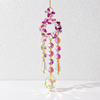 CouldNook Jeweled Suncatcher - Decorative Motifs and Faceted Glass Hanging Drops