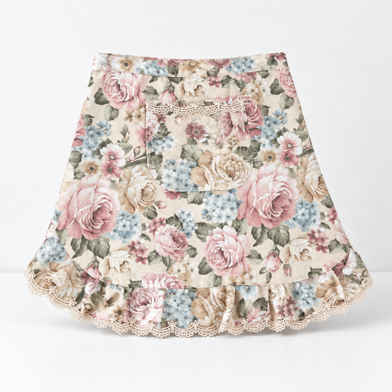 CouldNook Floral Kitchen Apron - Soft Floral Pattern Kitchen Wear