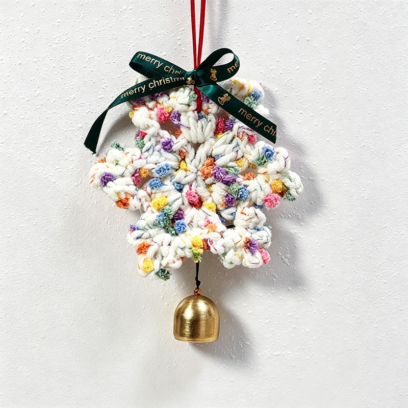 CouldNook Macrame Snowflake Hanging Ornament - Beaded Tassel Construction