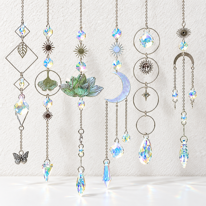 CouldNook Decorative Suncatcher - Celestial and Nature Motifs in Hanging Arrangements