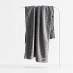 CouldNook Solid Ribbed Cotton Towel - Neutral Face and Bath Sizes