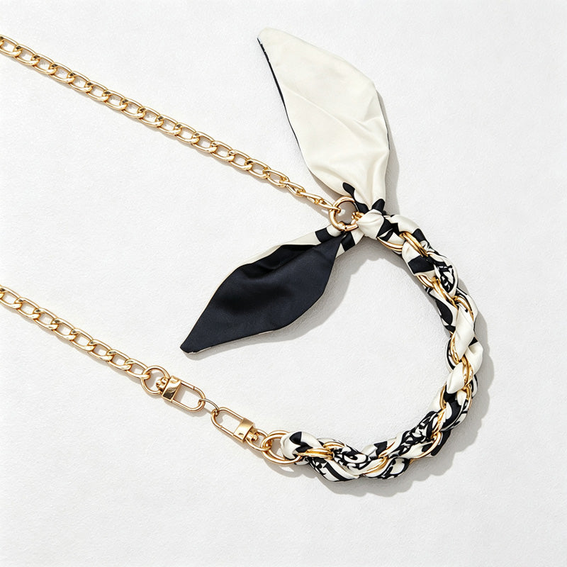 CloudNook Scarf Chain Phone Wrist Strap‑Braided Anti‑Lost Lanyard
